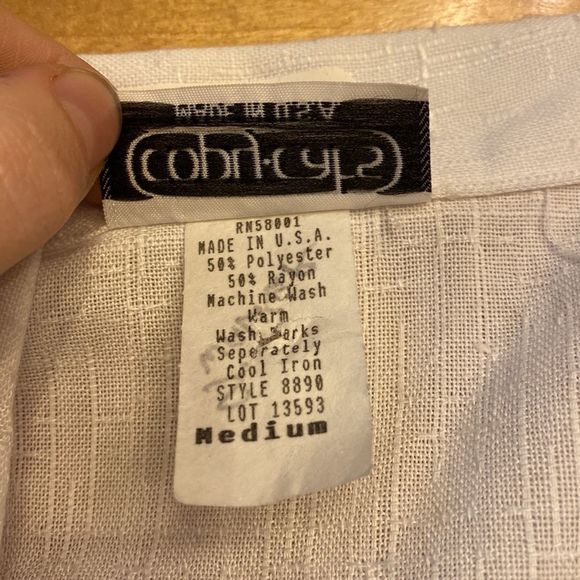 VINTAGE copycats white “linen” blazer - Picture 6 of 7